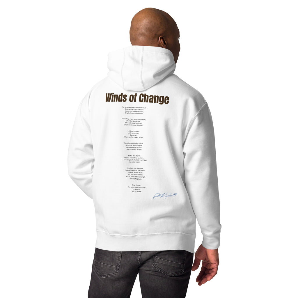 winds of change art hoodie inspirational poetry apparel