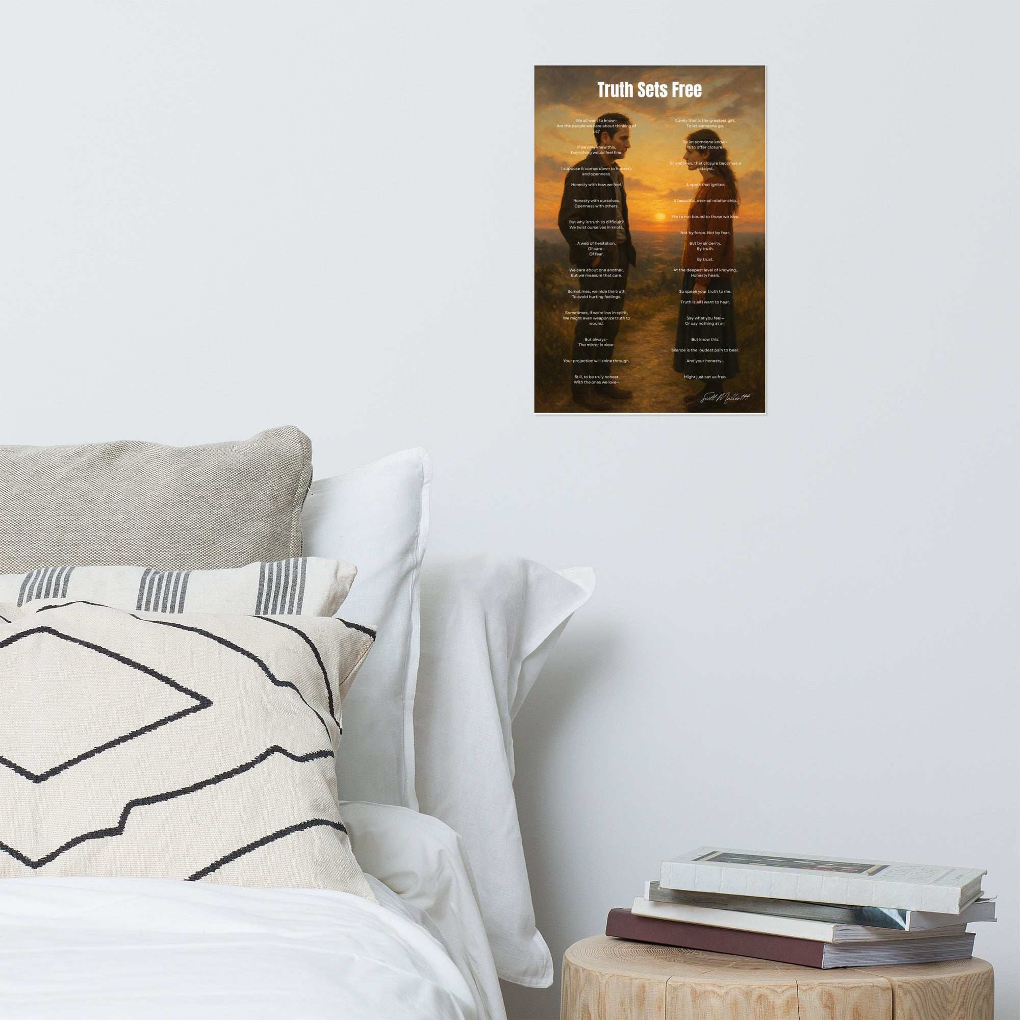 truth sets free poetry poster framed bedroom decor
