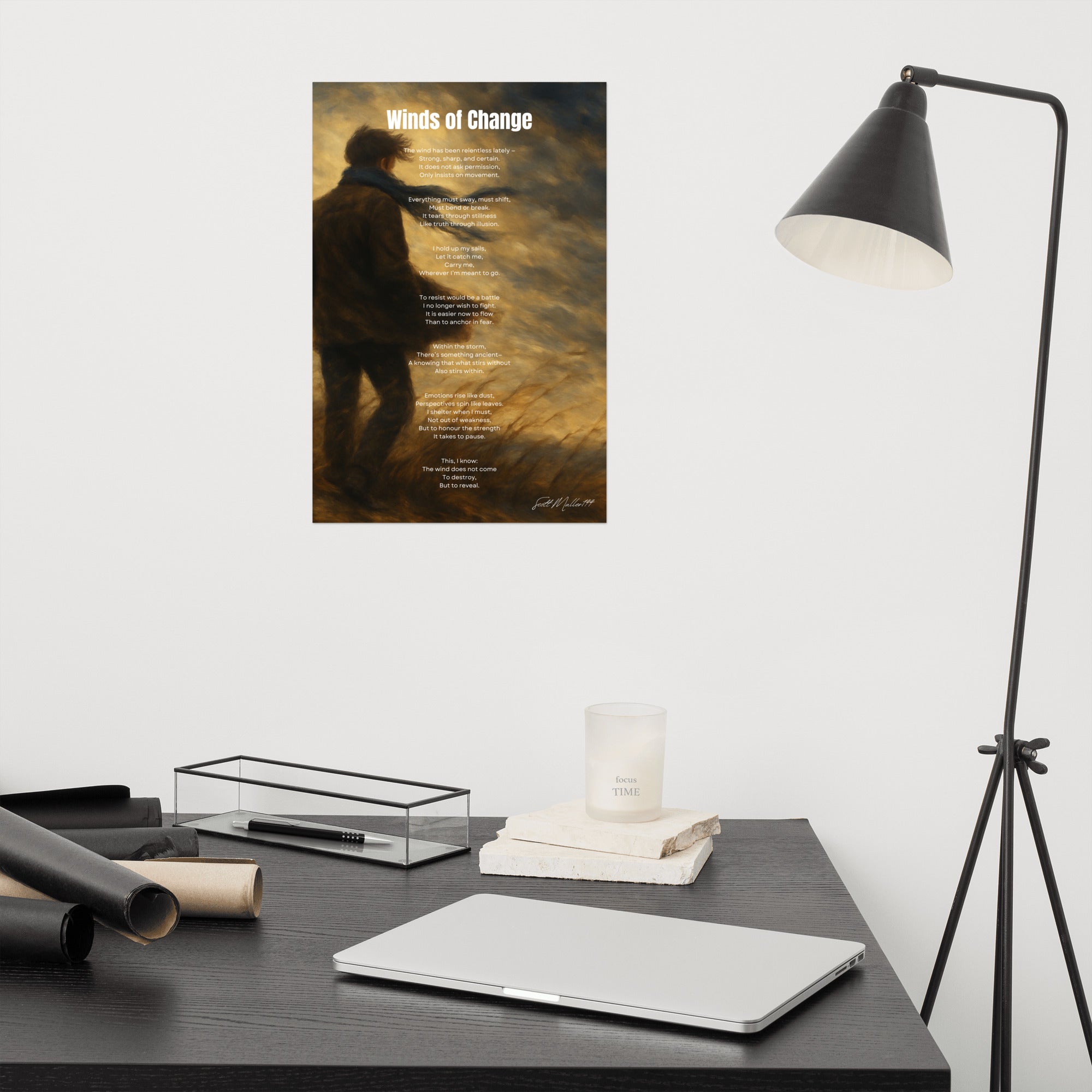 winds of change poetry poster framed home decor