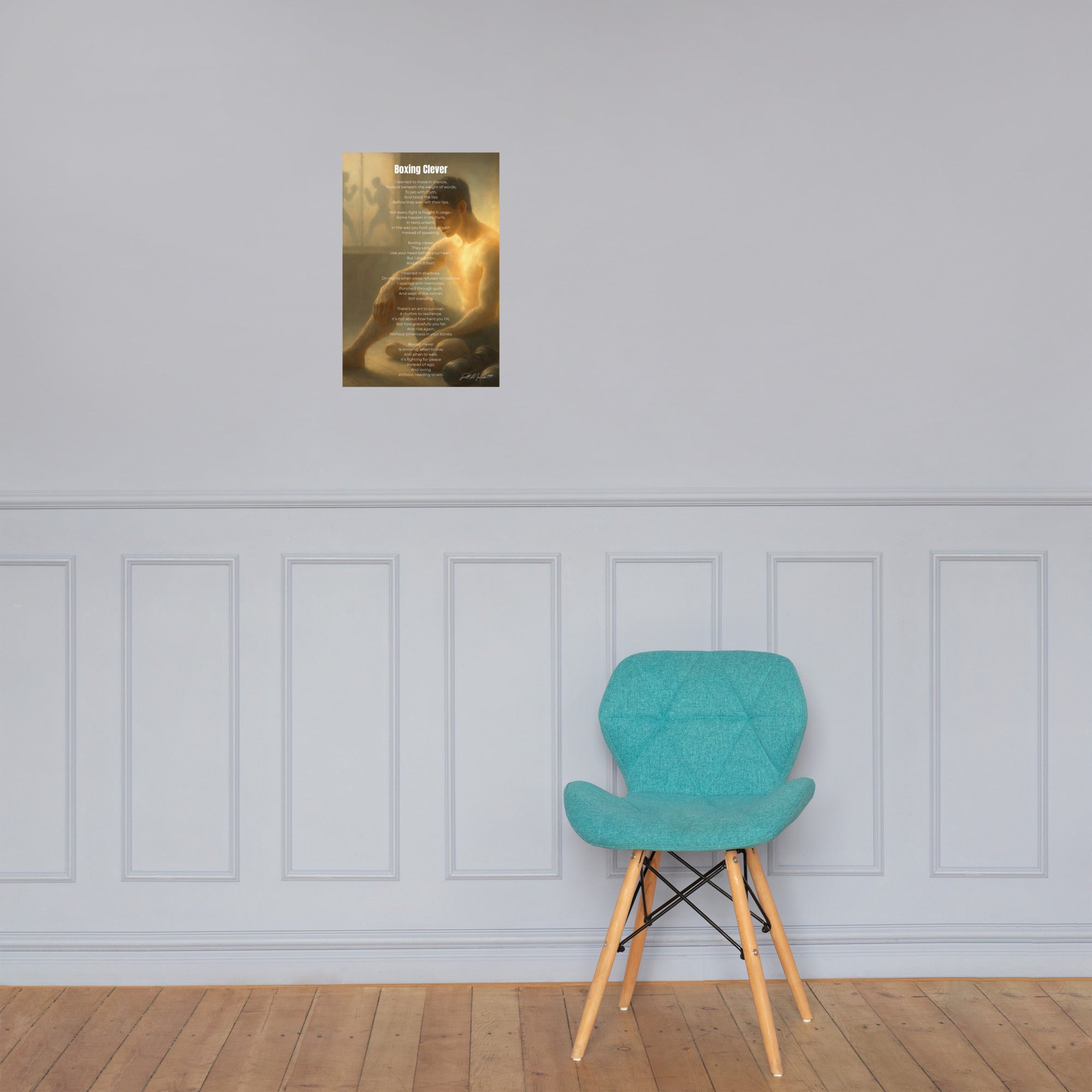 boxing clever poetry poster home decor