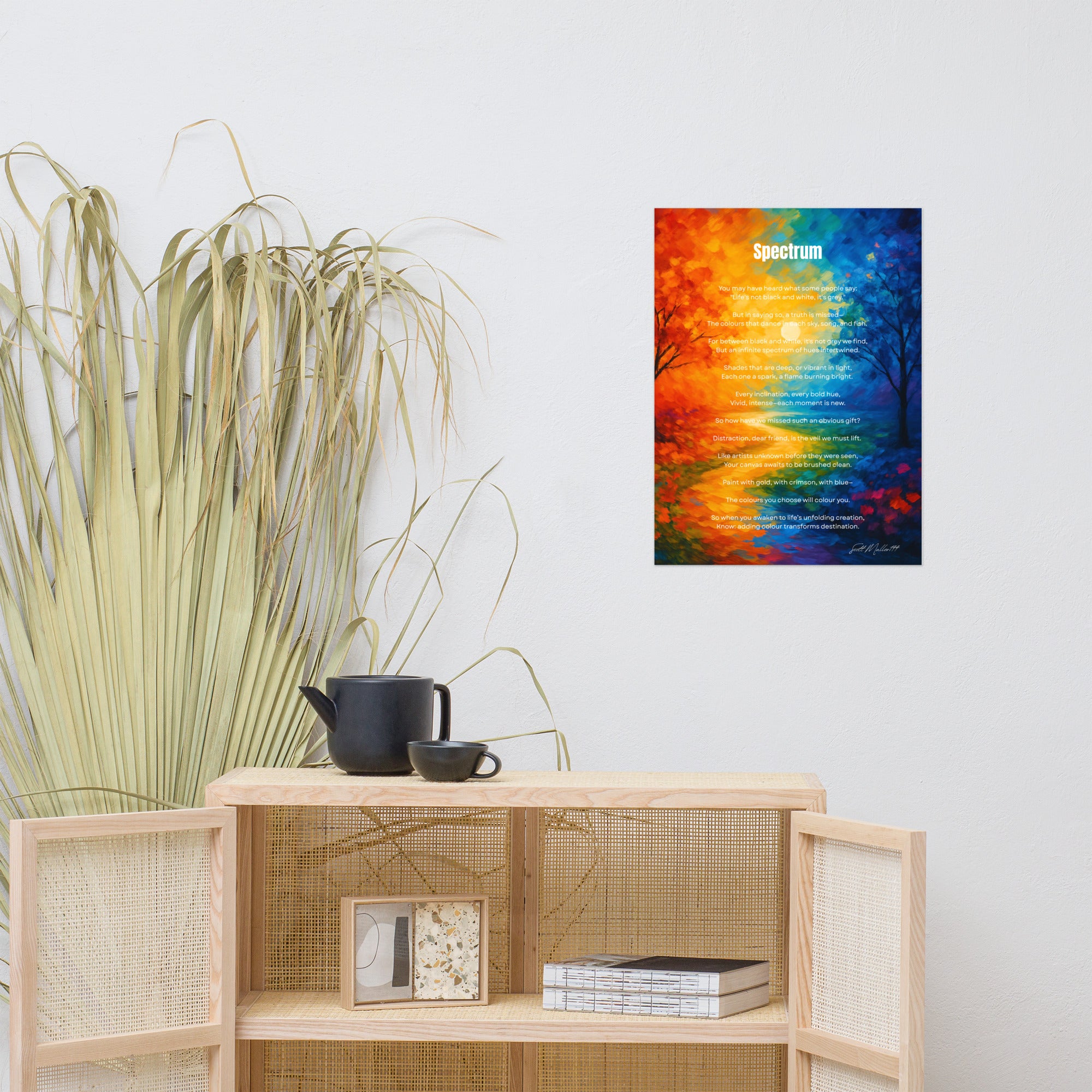 spectrum abstract poster color detail