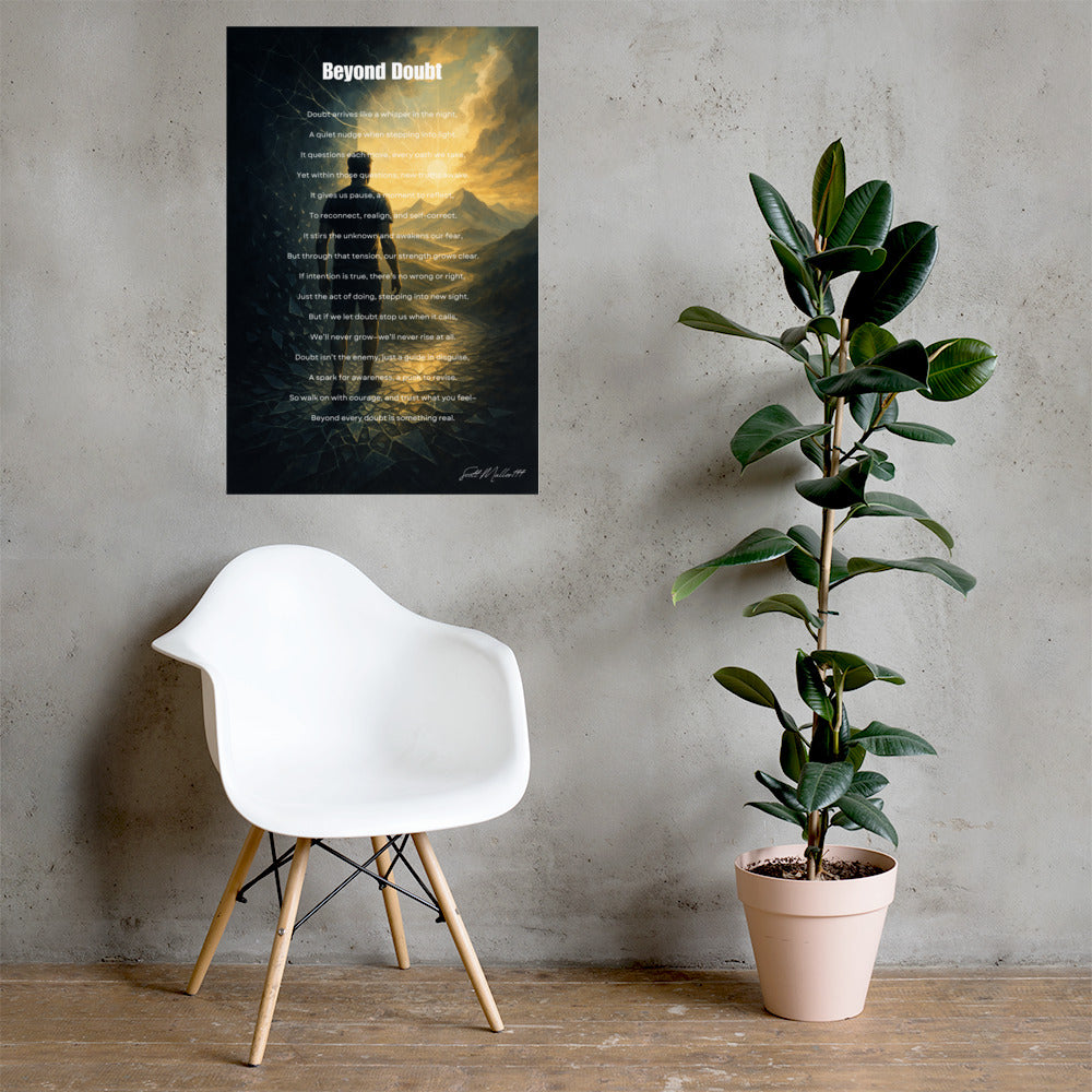 beyond doubt poster inspirational wall art