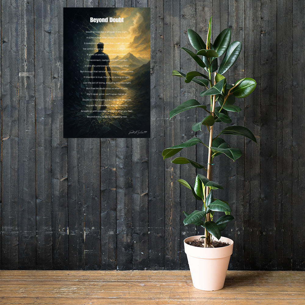 beyond doubt poster confidence quote art