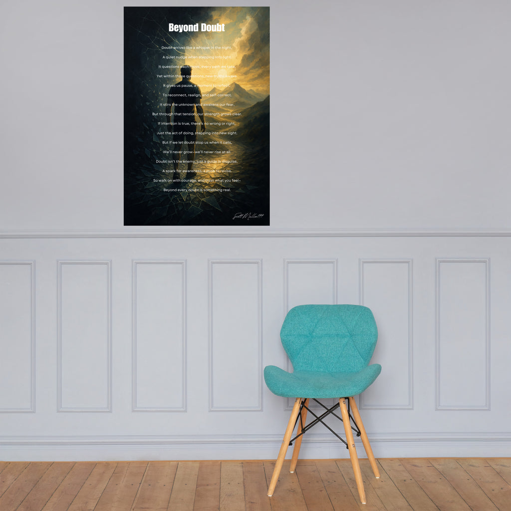beyond doubt poster framed mockup