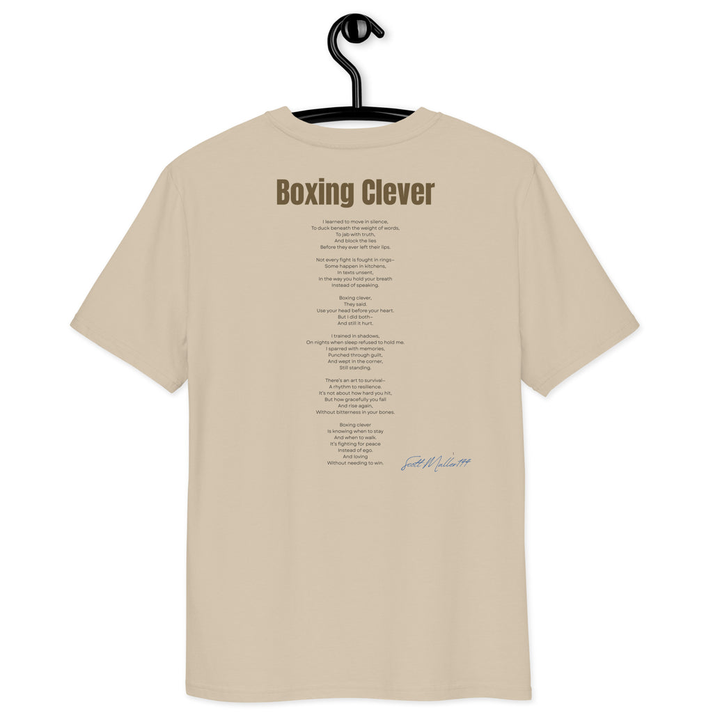 boxing clever organic tee unisex close-up fabric detail