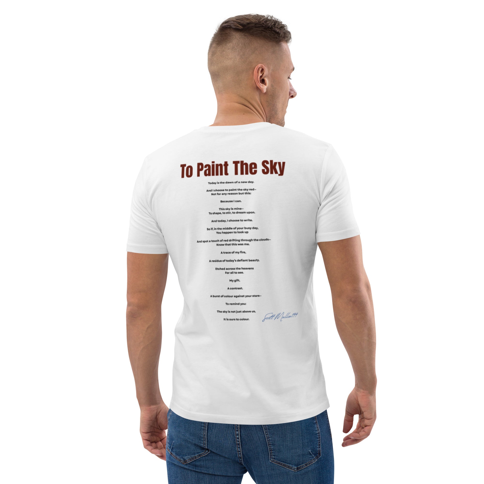 to paint the sky organic tee lifestyle mockup