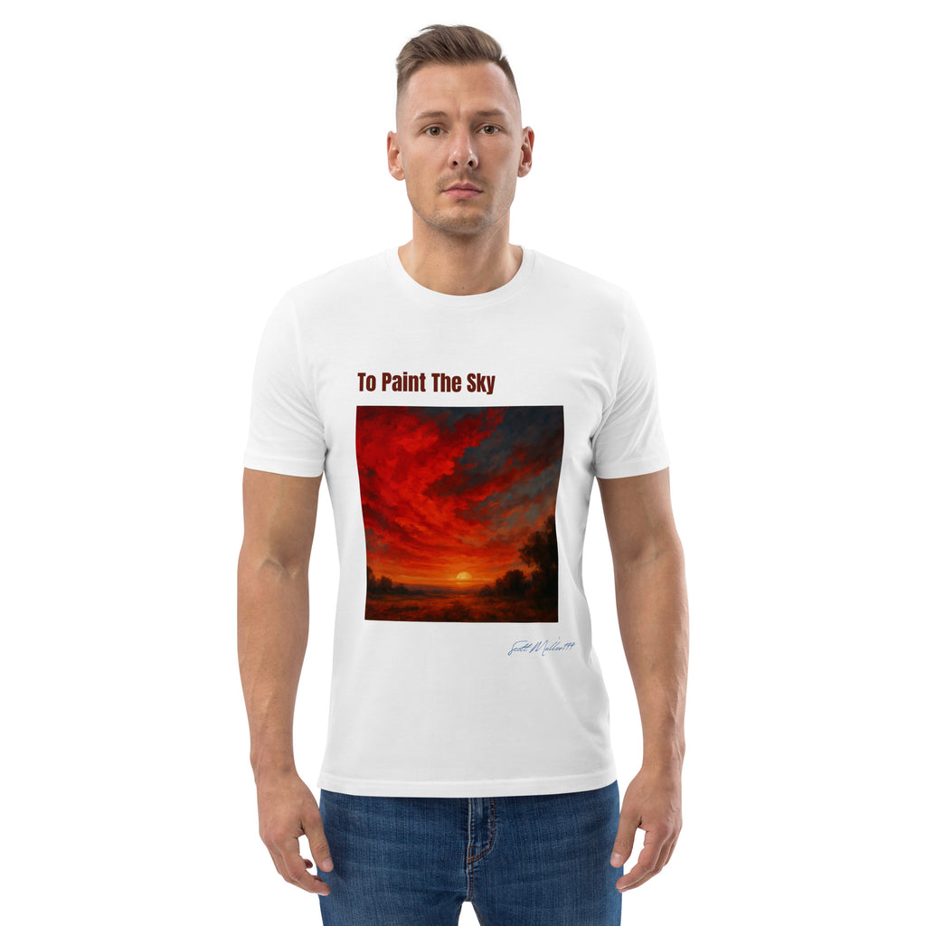 to paint the sky organic tee fabric texture
