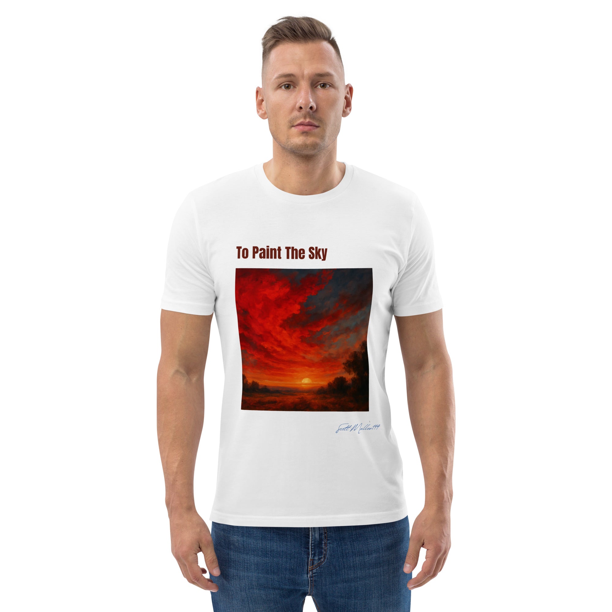 to paint the sky organic tee fabric texture