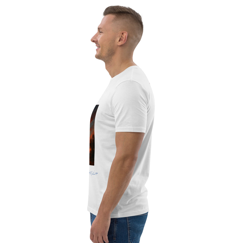 to paint the sky organic tee side angle
