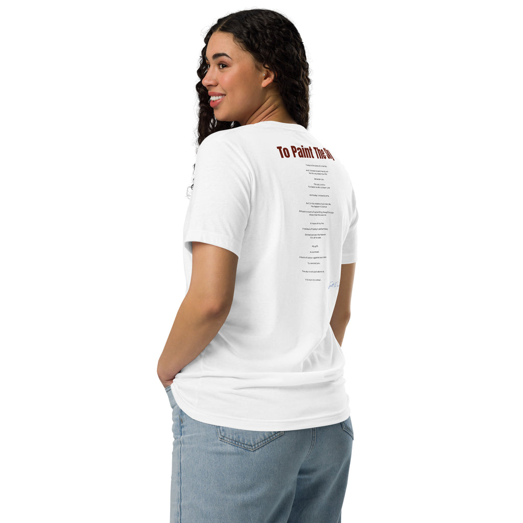 to paint the sky red organic tee sustainable fashion