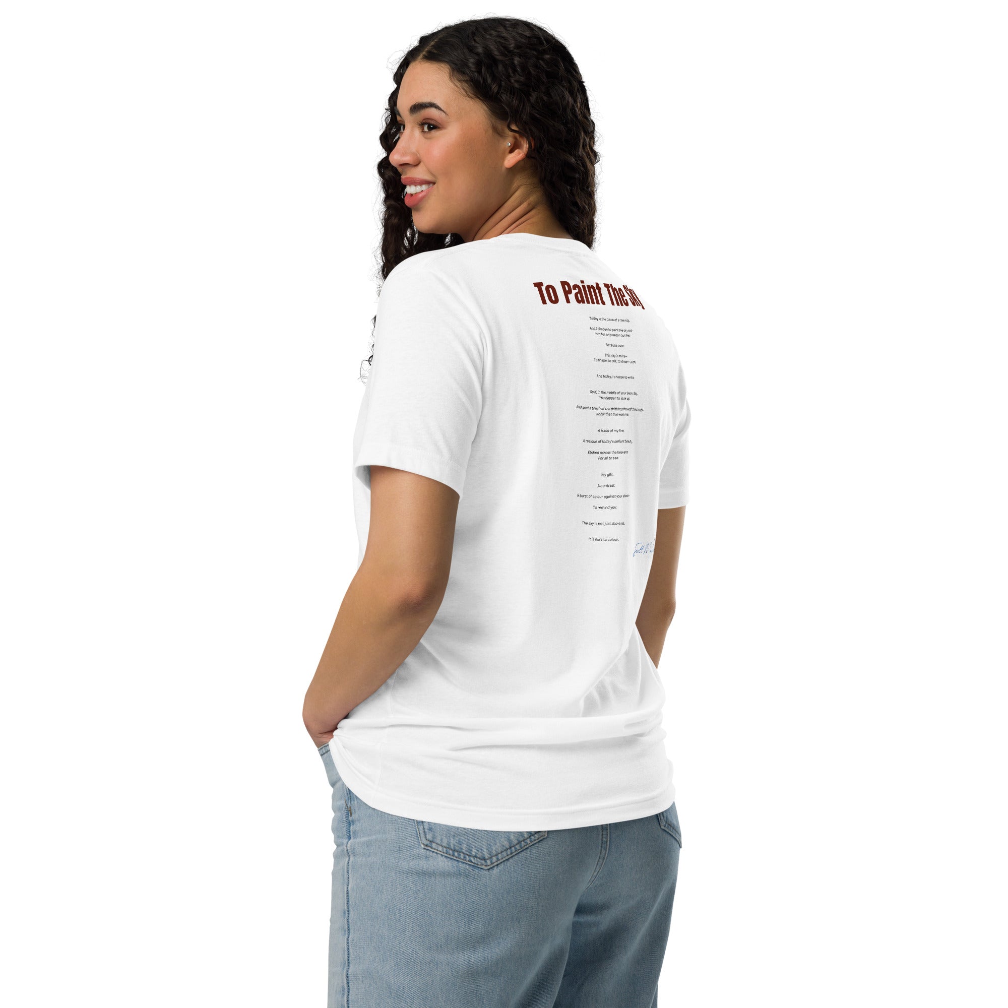 to paint the sky red organic tee sustainable fashion