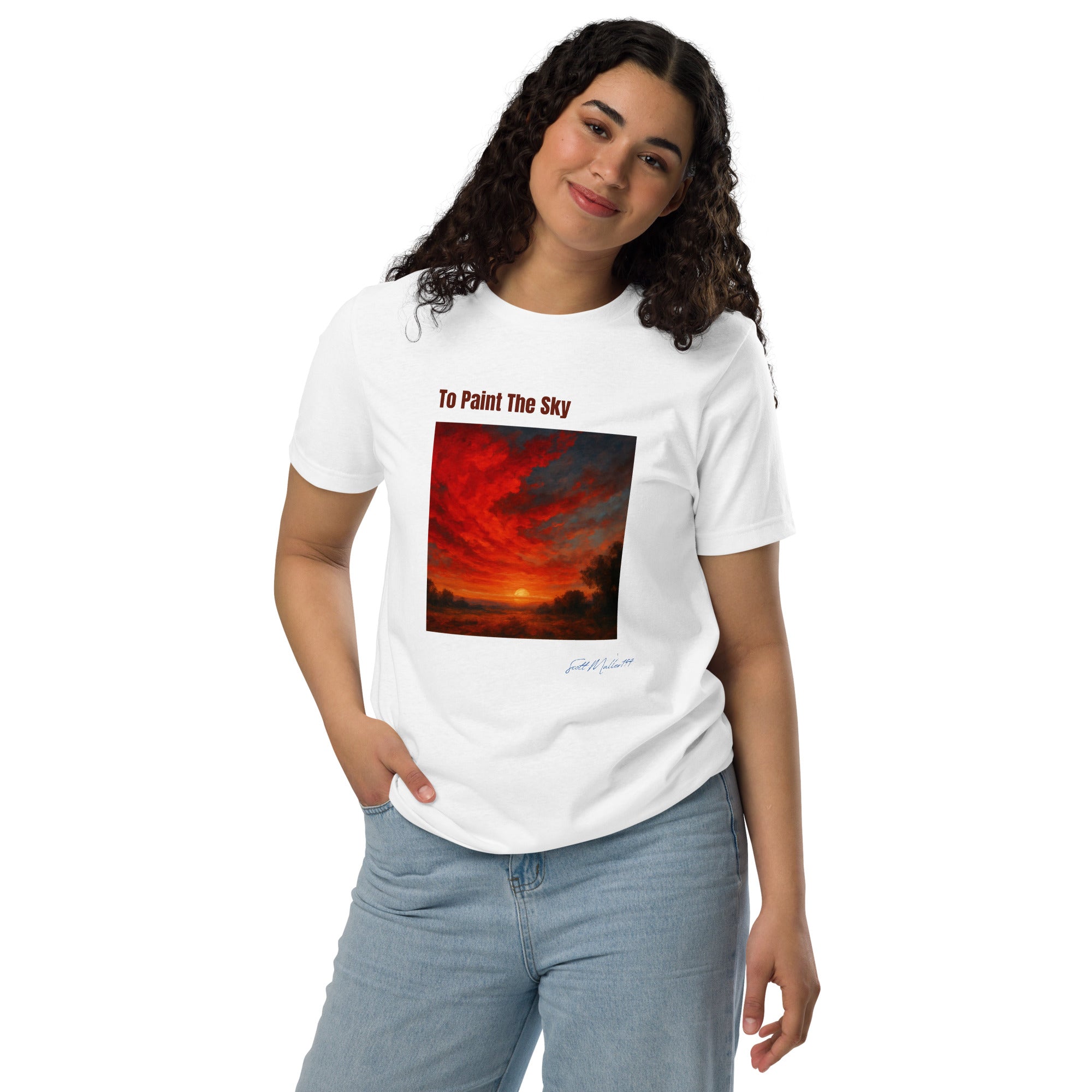 to paint the sky red organic tee unisex eco shirt